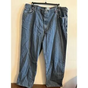 Levis 560 Jeans Mens 46x30 Blue Loose Fit Tapered Denim Pants Tab Pockets.